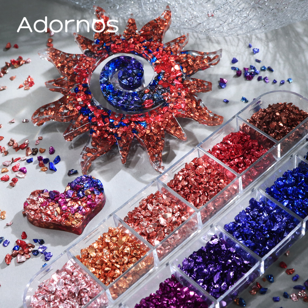 Multicolor Irregular Broken St - Resin Art A Keychain ulasan dan harga