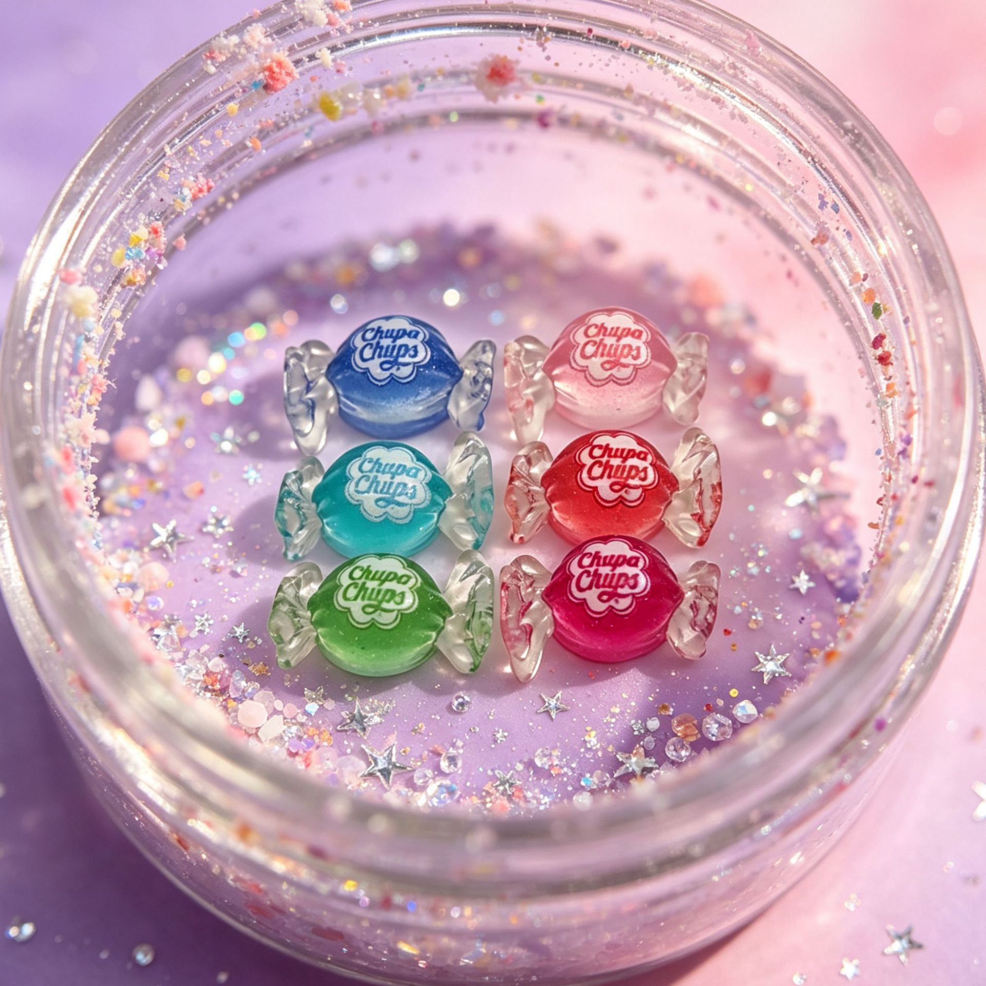 100pcs Cute Simulation Glitter - Resin Art Phone Case ulasan dan harga