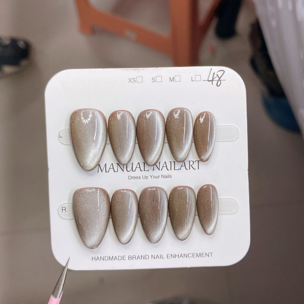 10pc French Almond Shape Cat's - Resin Art Sticker ulasan dan harga