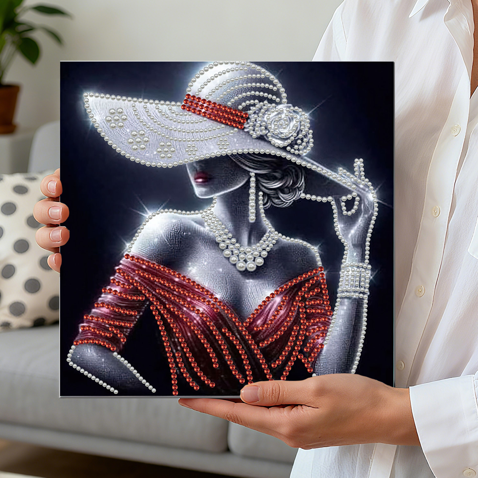 Elegant Lady Full 5D DIY Pearl - Resin Art Ideas With Pictures ulasan dan harga