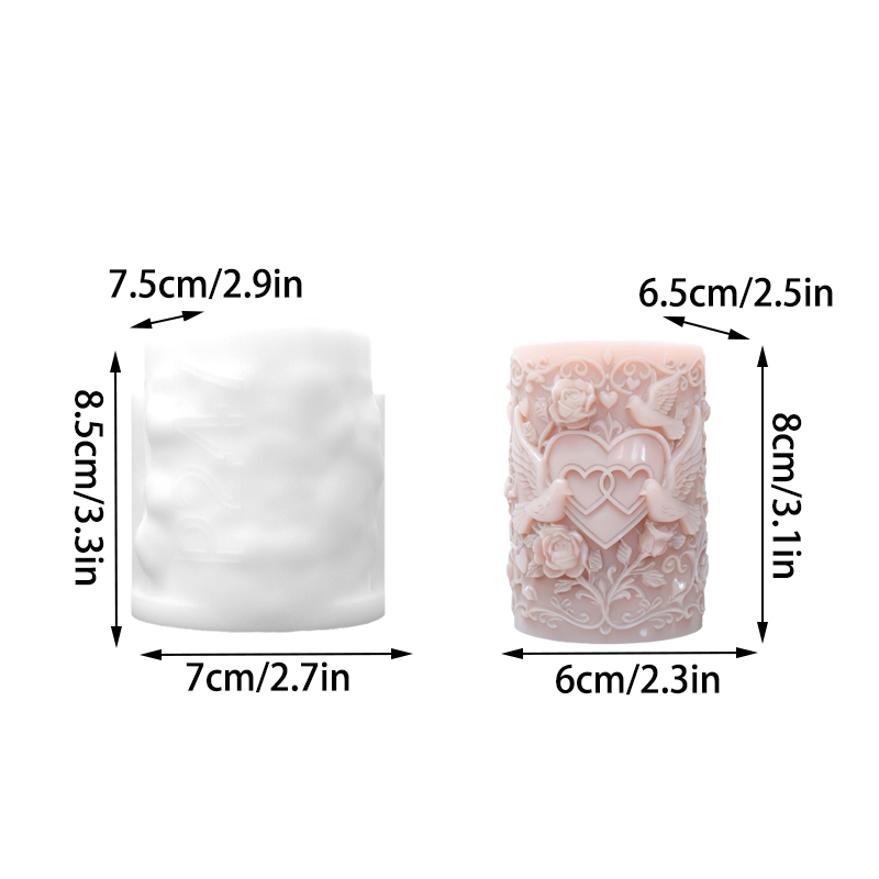 Double Heart Connected White D - Resin Art Rose ulasan dan harga