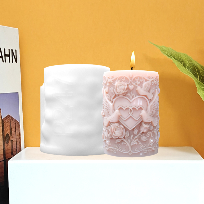 Double Heart Connected White D - Resin Art Rose ulasan dan harga