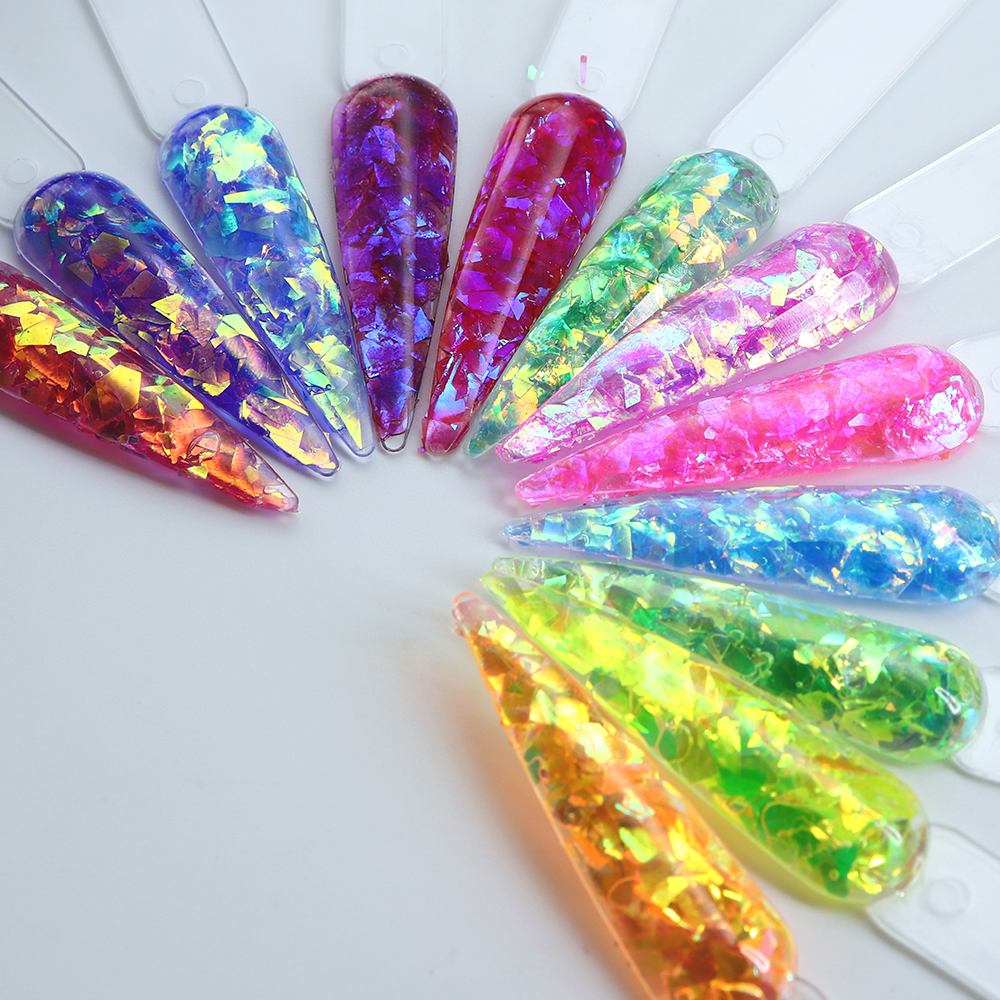 12 Grids/Box Iridescent Glitte - Resin Art Glitter ulasan dan harga
