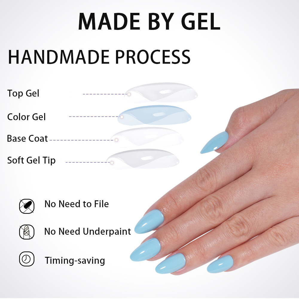 VITAGWX 32pcs Press on Nails A - Resin Art Glitter ulasan dan harga