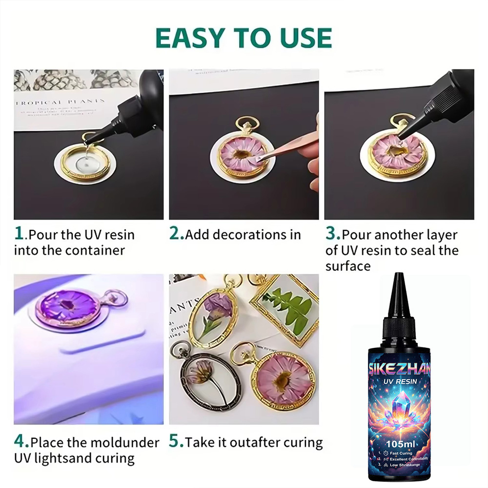 SIKEZHAN UV Resin 105ml & 6 Gr - Pearl Powder Resin ulasan dan harga