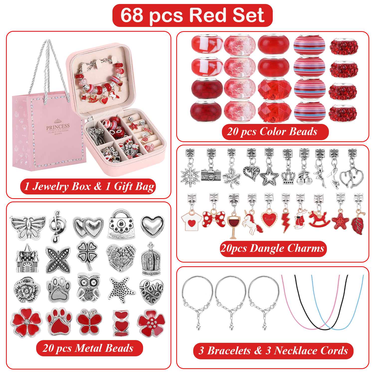 68-Piece Beaded Bracelet Makin - Resin Art Box ulasan dan harga