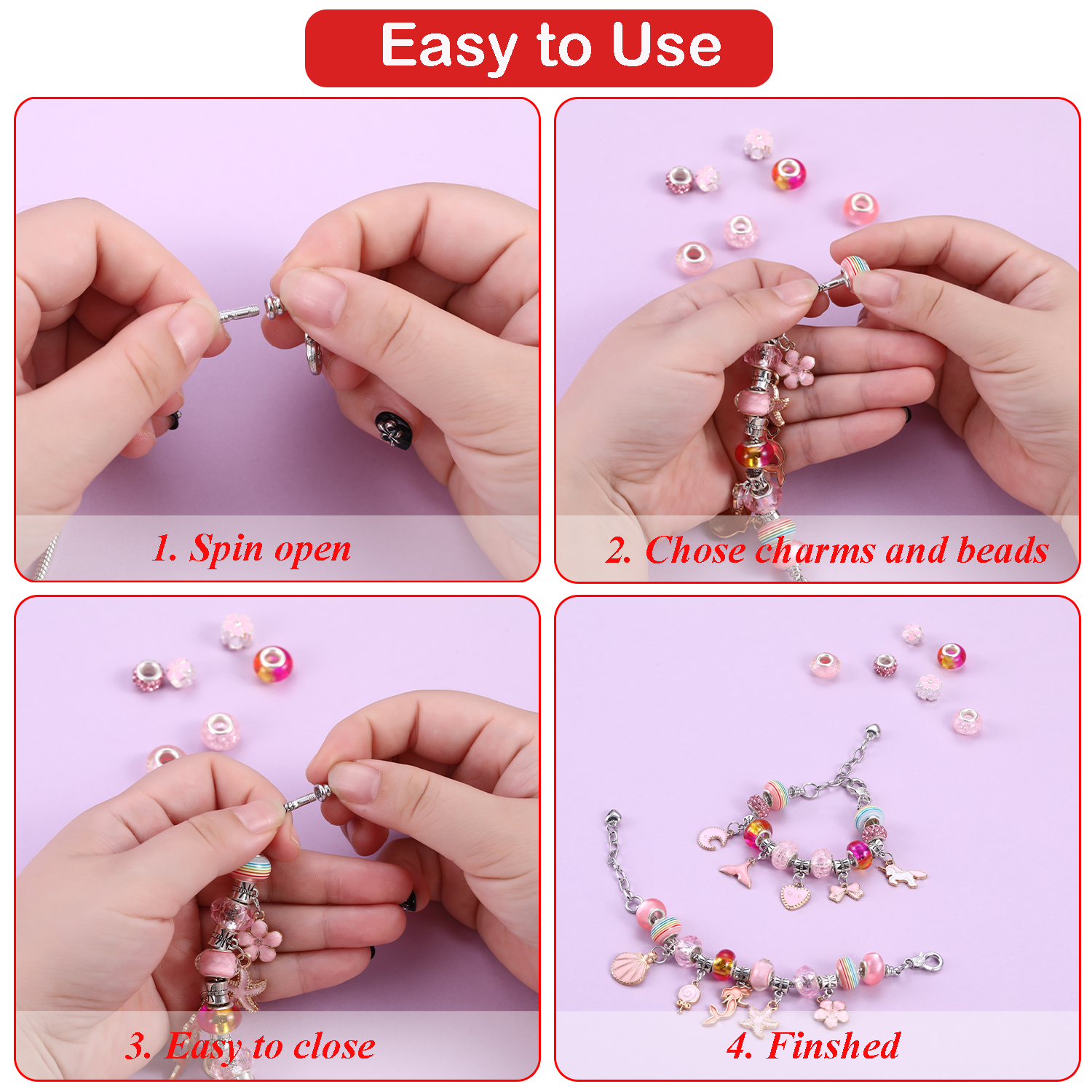68-Piece Beaded Bracelet Makin - Resin Art Box ulasan dan harga