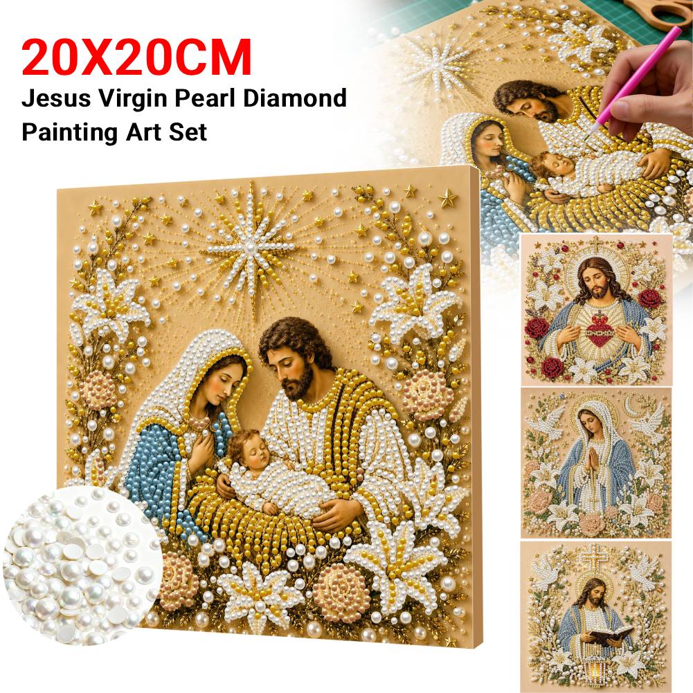 Jesus Virgin Mary DIY Diamond  - Resin Art Frame ulasan dan harga