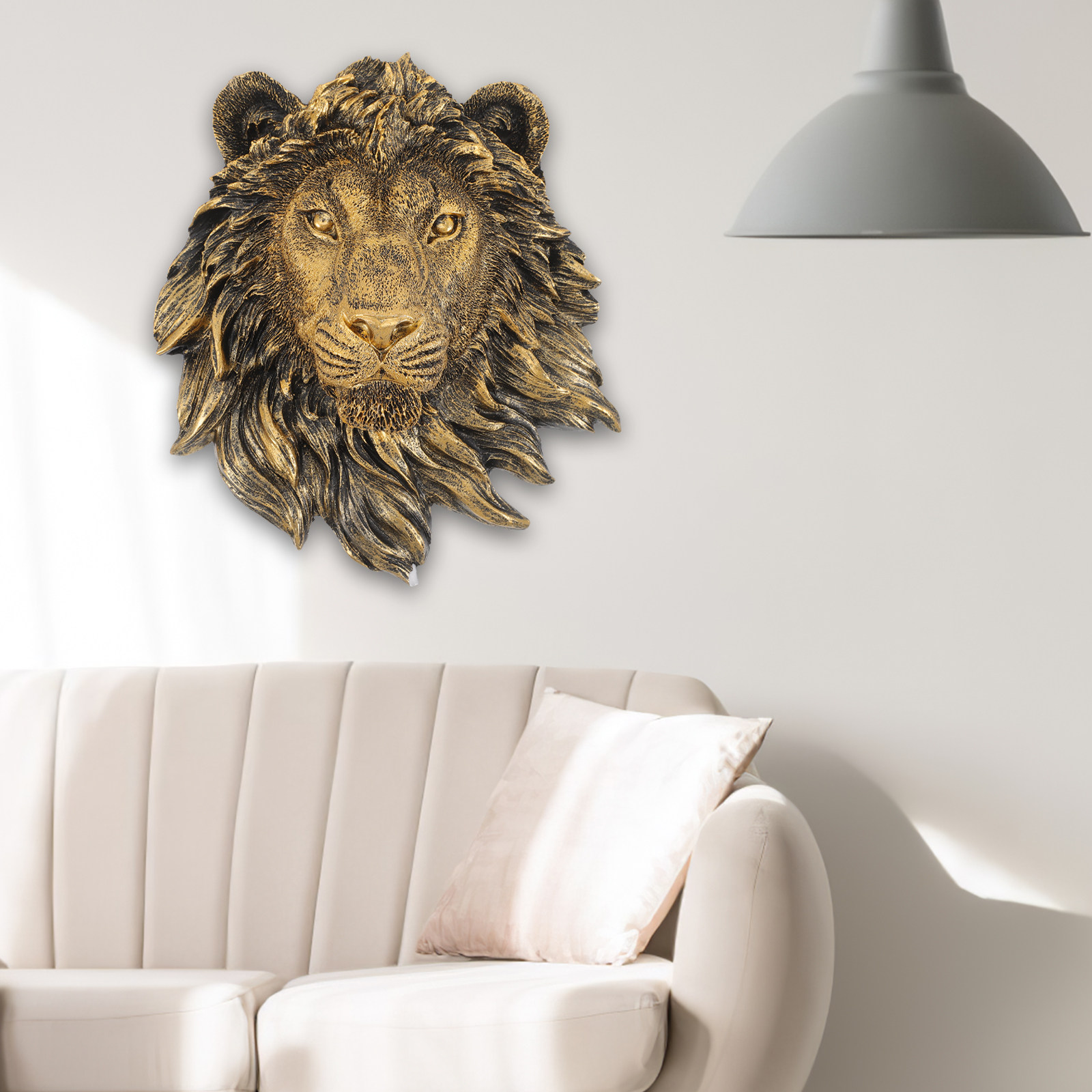 Imitation Lion Wall Decor Resi - Resin Art Sticker ulasan dan harga