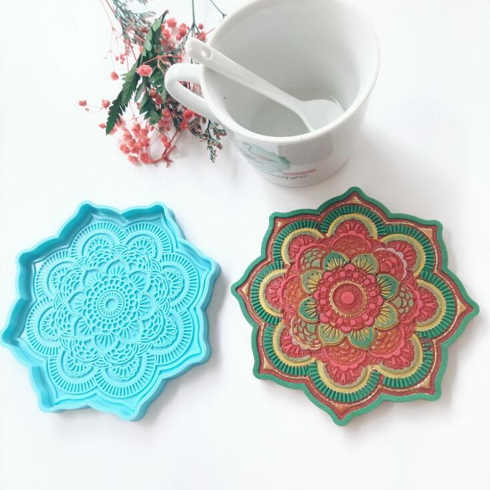 Mandala Coaster Silicone Mold  - Resin Art Tray ulasan dan harga