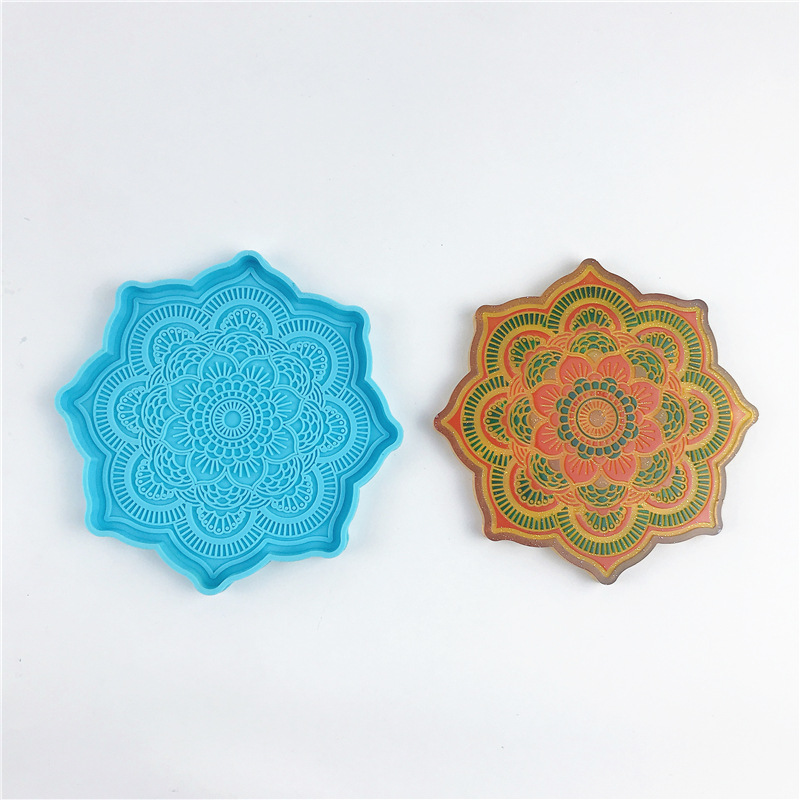 Mandala Coaster Silicone Mold  - Resin Art Tray ulasan dan harga
