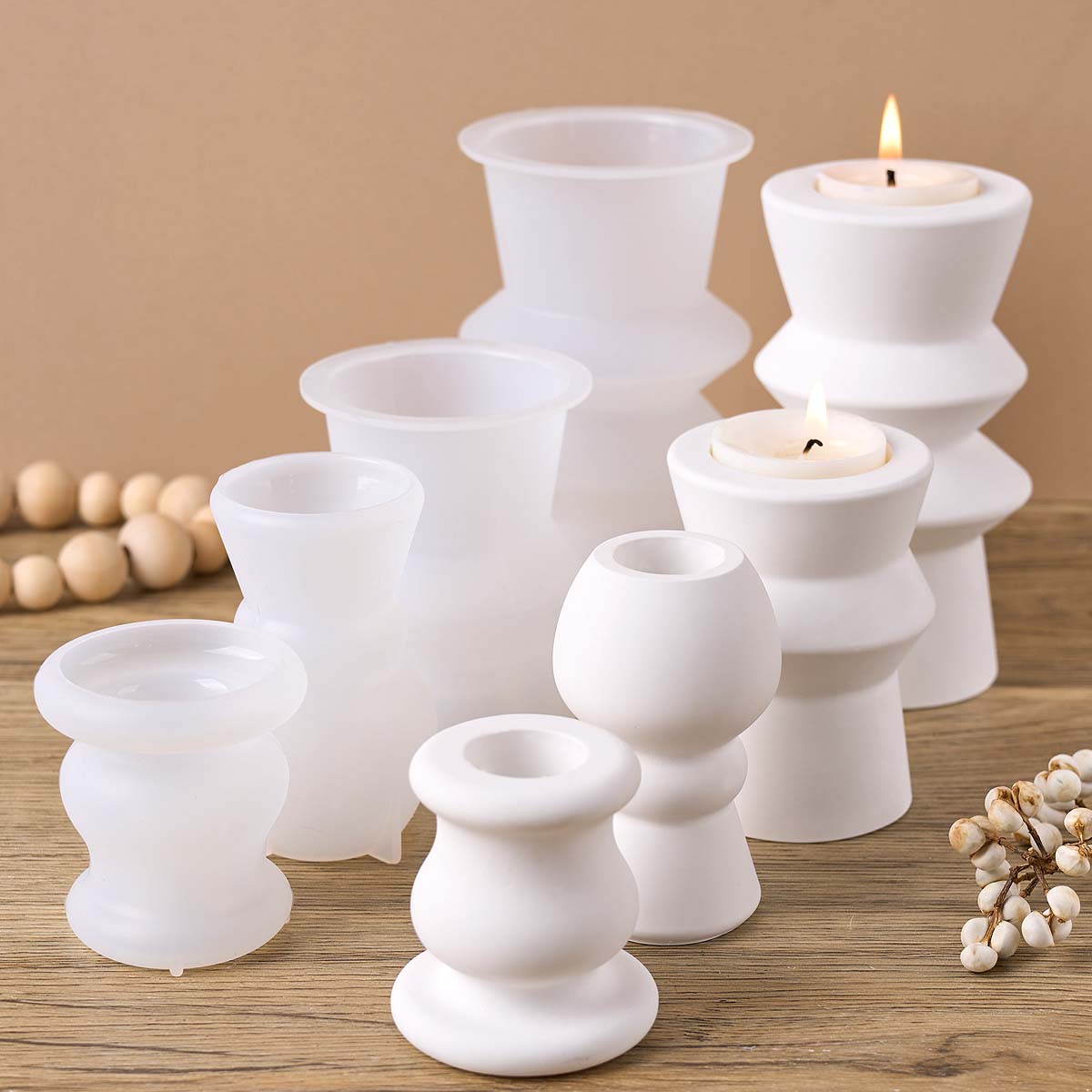 Nordic Candle Holder Silicone  - Resin Art Clay ulasan dan harga