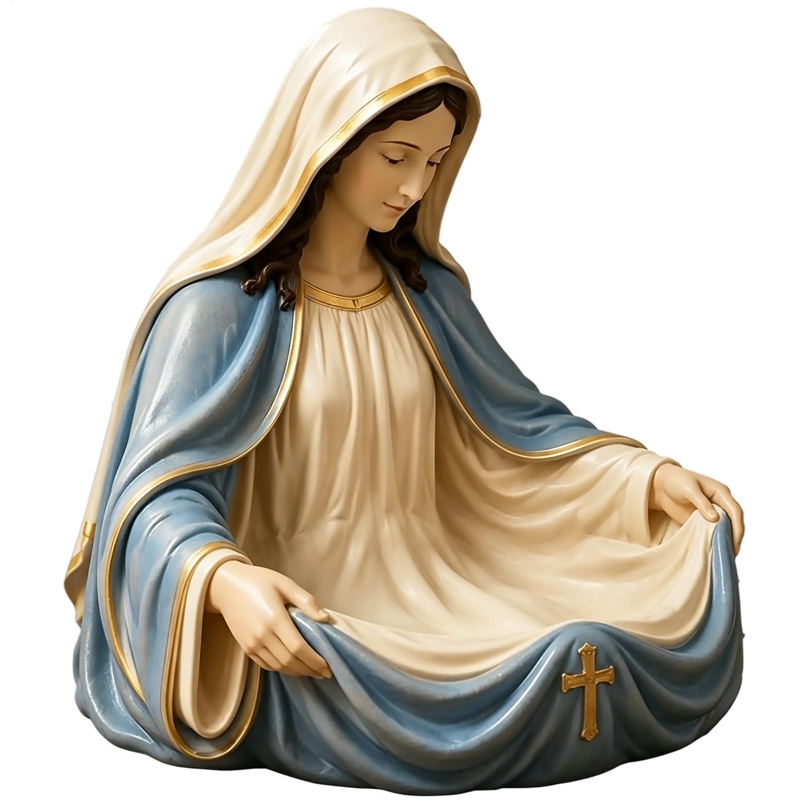 Virgin Mary Rosary Holder Mary - Resin Art Tray ulasan dan harga