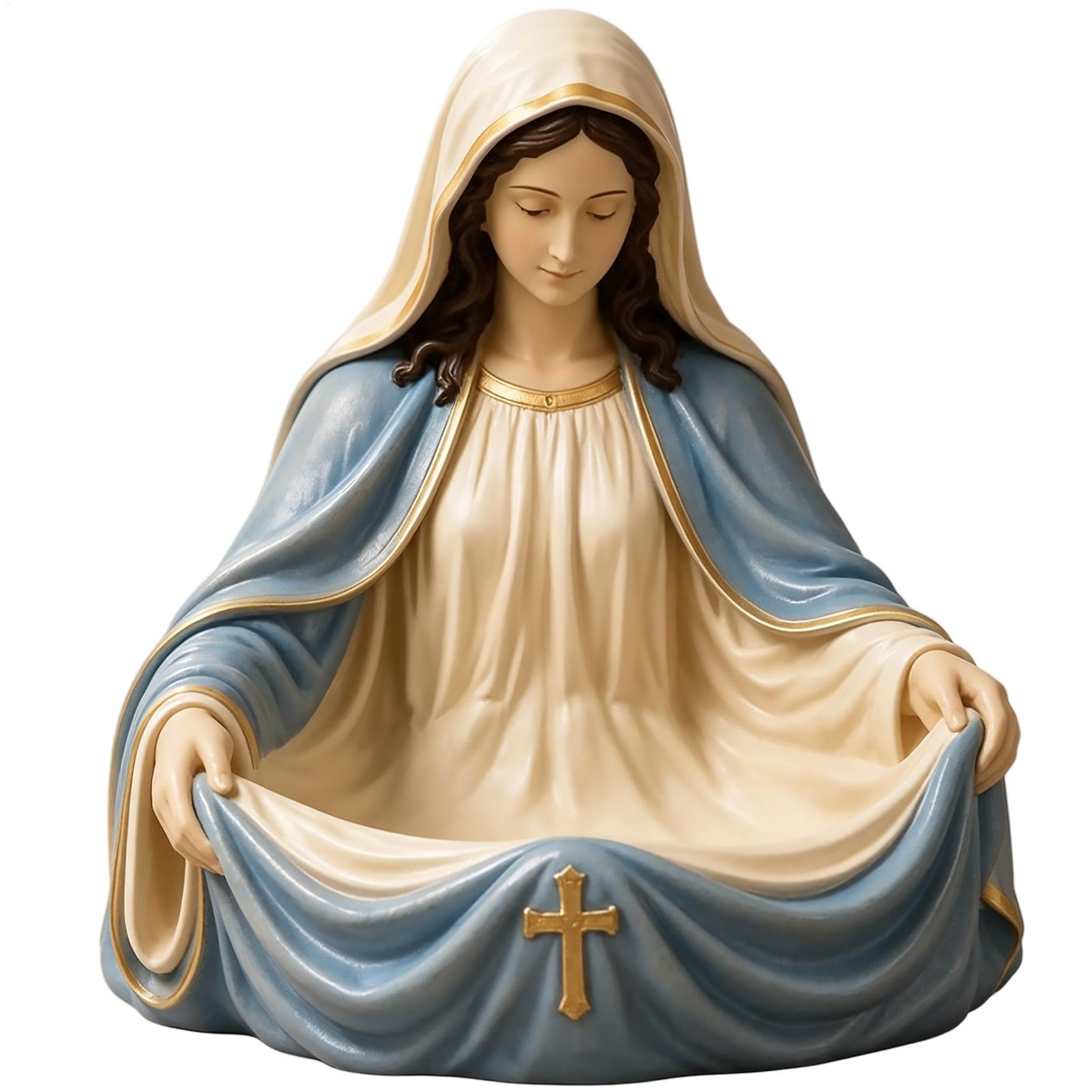 Virgin Mary Rosary Holder Mary - Resin Art Tray ulasan dan harga