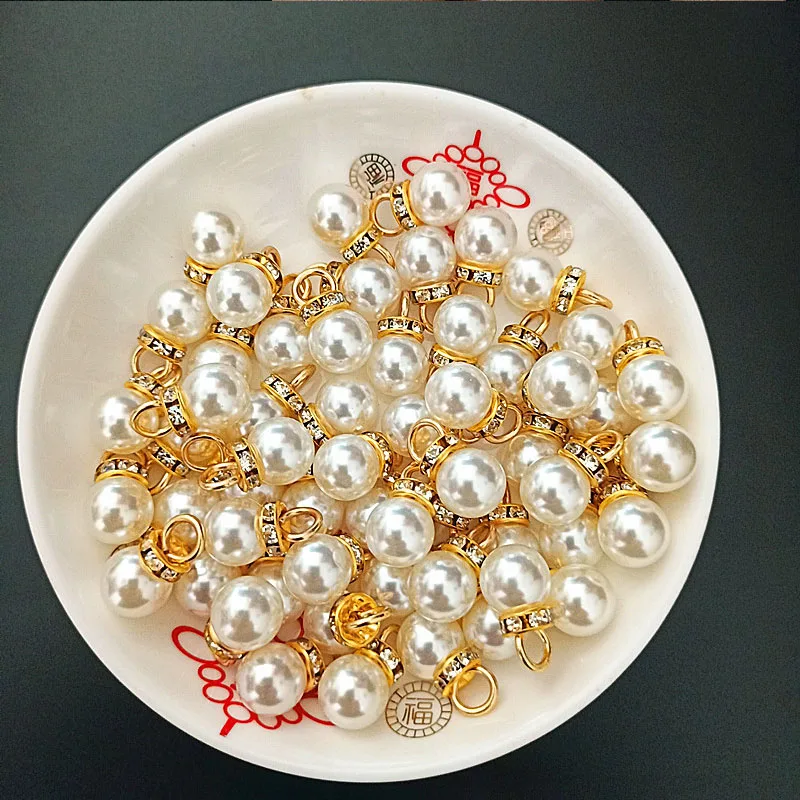 30Pcs Round Pearl Diamond Pend - Resin Art Wedding Gift ulasan dan harga