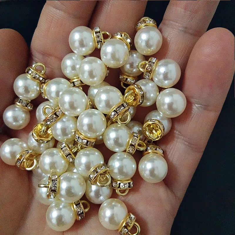 30Pcs Round Pearl Diamond Pend - Resin Art Wedding Gift ulasan dan harga