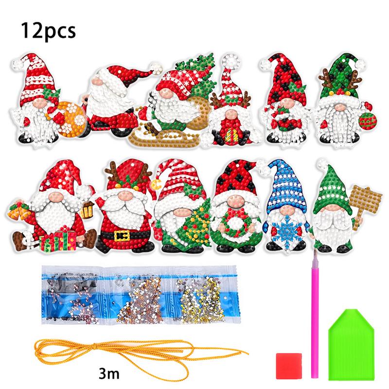 Christmas Art Painting Pendant - Resin Art A Keychain ulasan dan harga