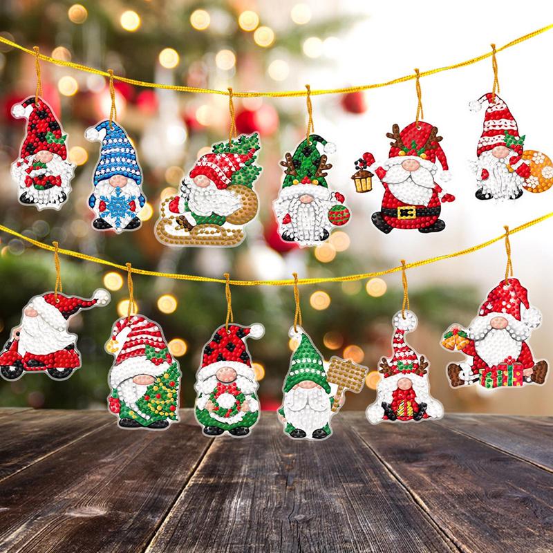 Christmas Art Painting Pendant - Resin Art A Keychain ulasan dan harga
