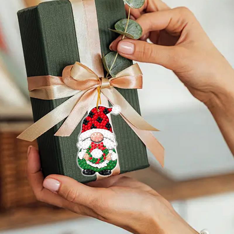 Christmas Art Painting Pendant - Resin Art A Keychain ulasan dan harga
