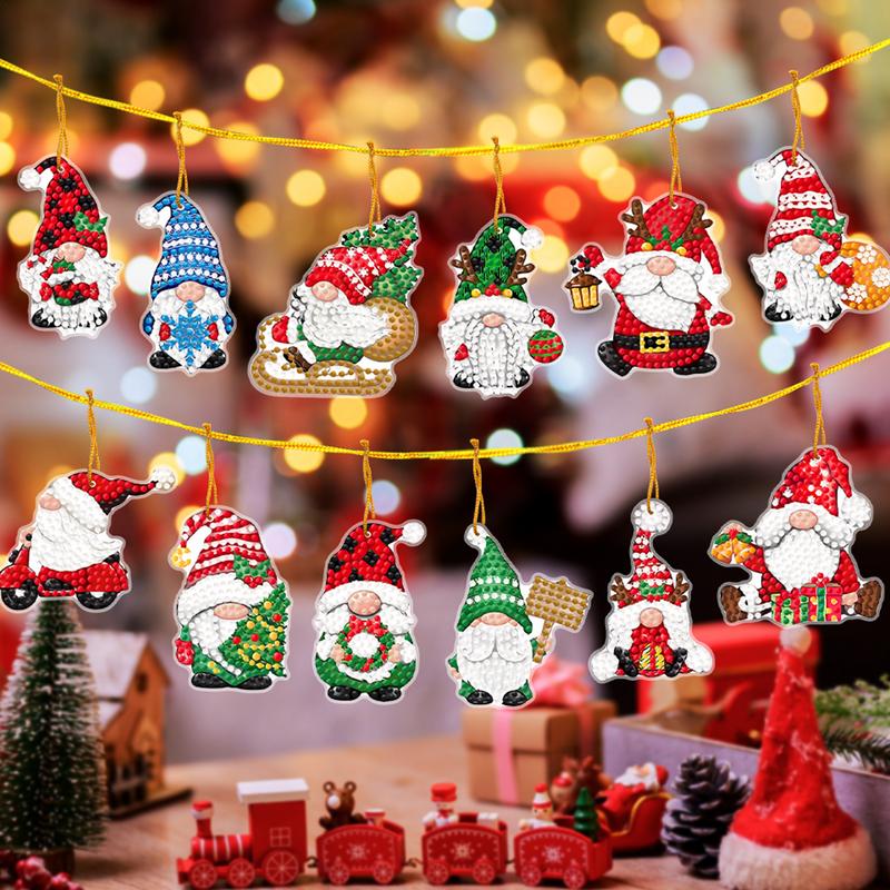 Christmas Art Painting Pendant - Resin Art A Keychain ulasan dan harga