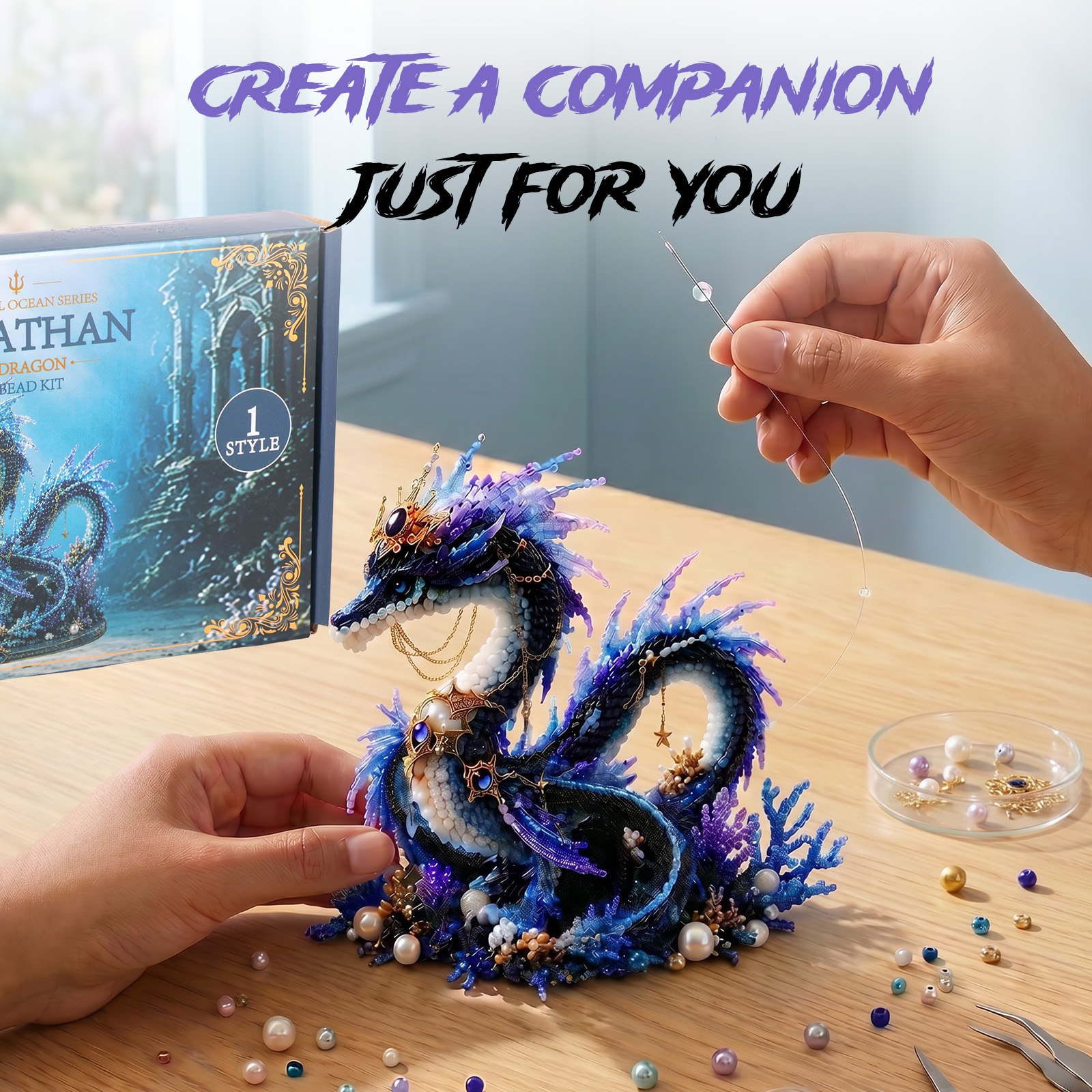 DIY 3D Bead Kit Mini Beaded Or - Resin Art A Keychain ulasan dan harga