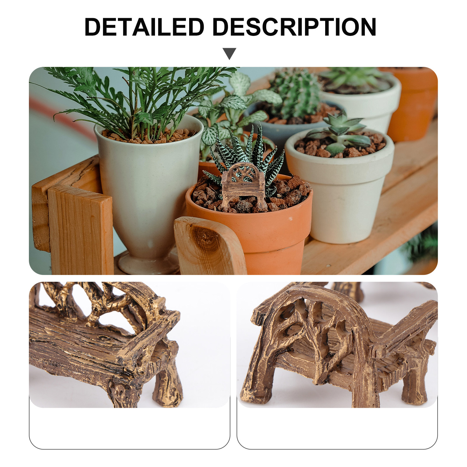 4Pcs Miniature Resin Chair Dec - Resin Art Diy ulasan dan harga
