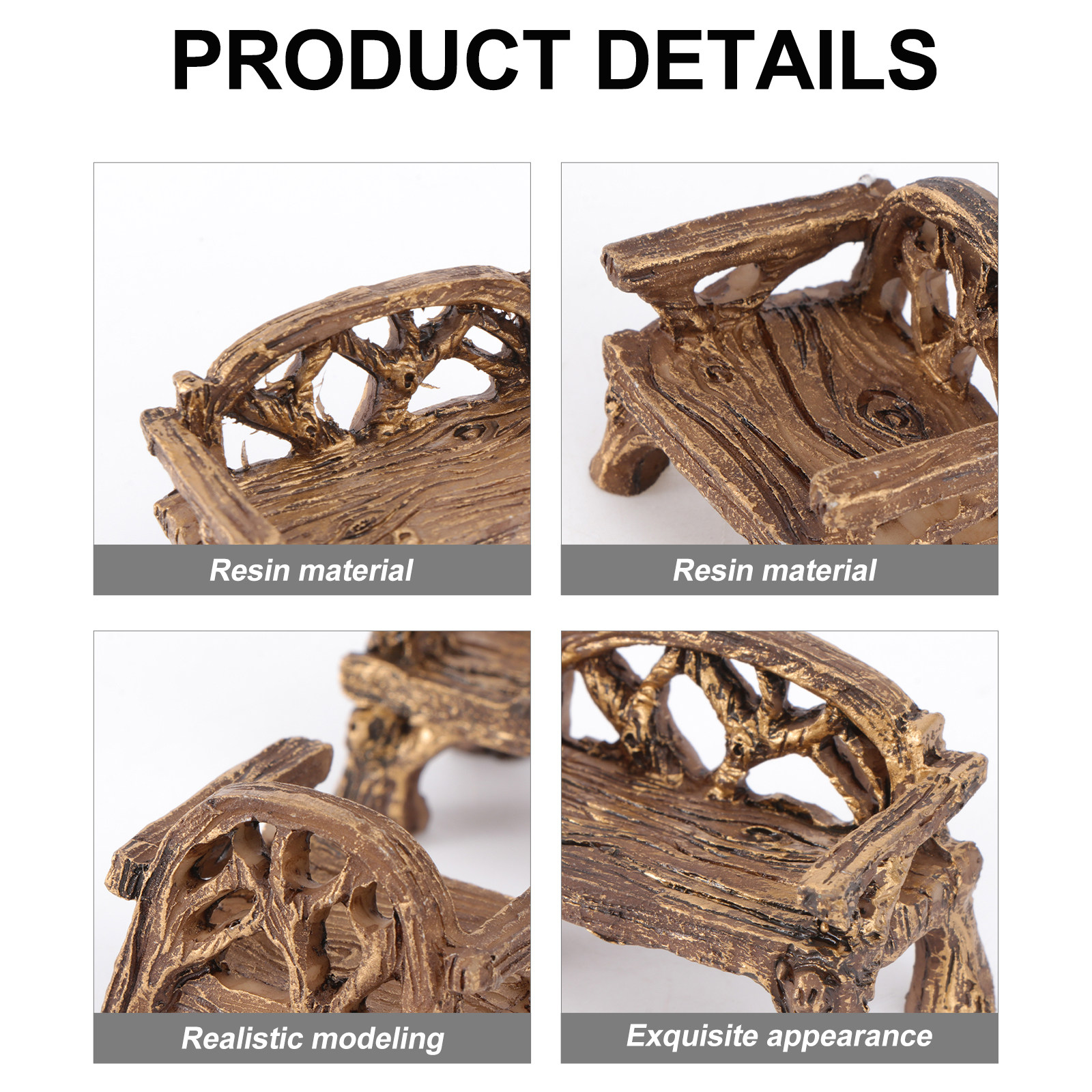 4Pcs Miniature Resin Chair Dec - Resin Art Diy ulasan dan harga