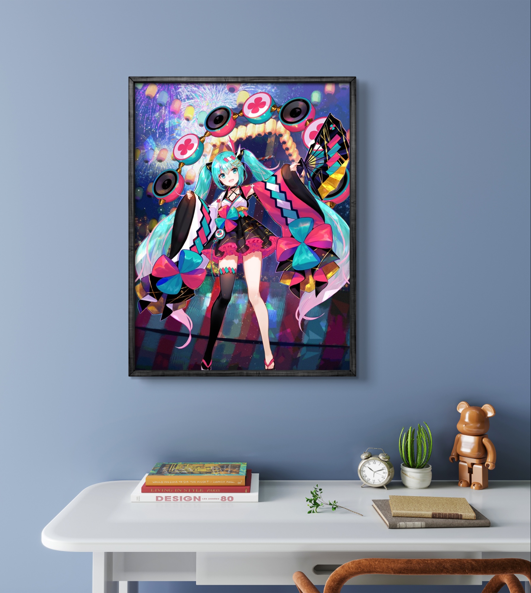 Frameless,Singer Miku DIY Diam - Resin Art Wall ulasan dan harga