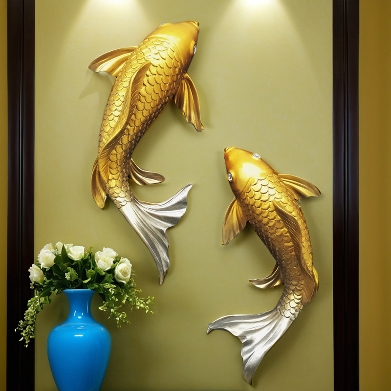 Lucky Koi Fish 3D Wall Decor,  - Resin Art Sticker ulasan dan harga
