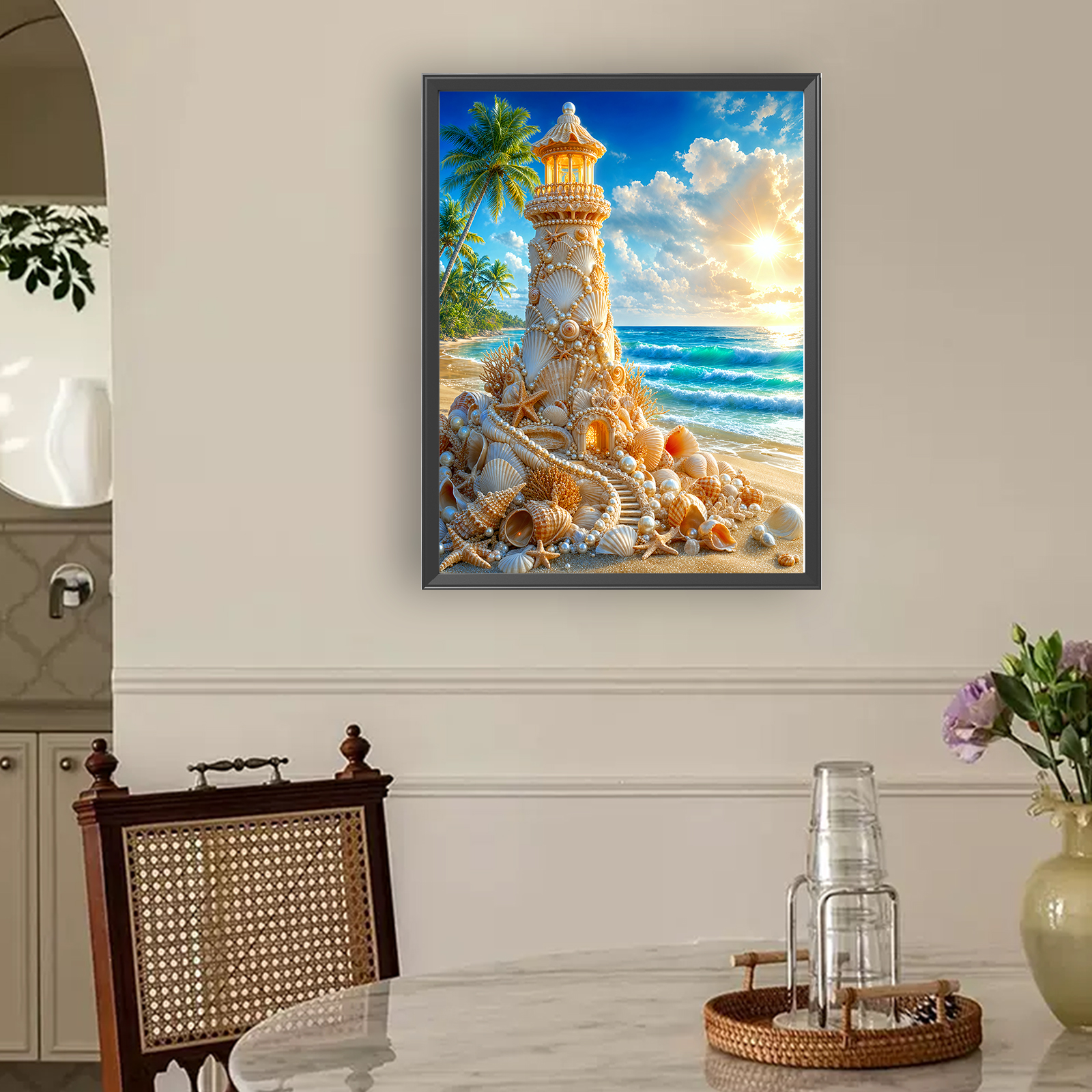 Beach Full DIY 5D Round Drill  - Resin Art Ideas With Pictures ulasan dan harga