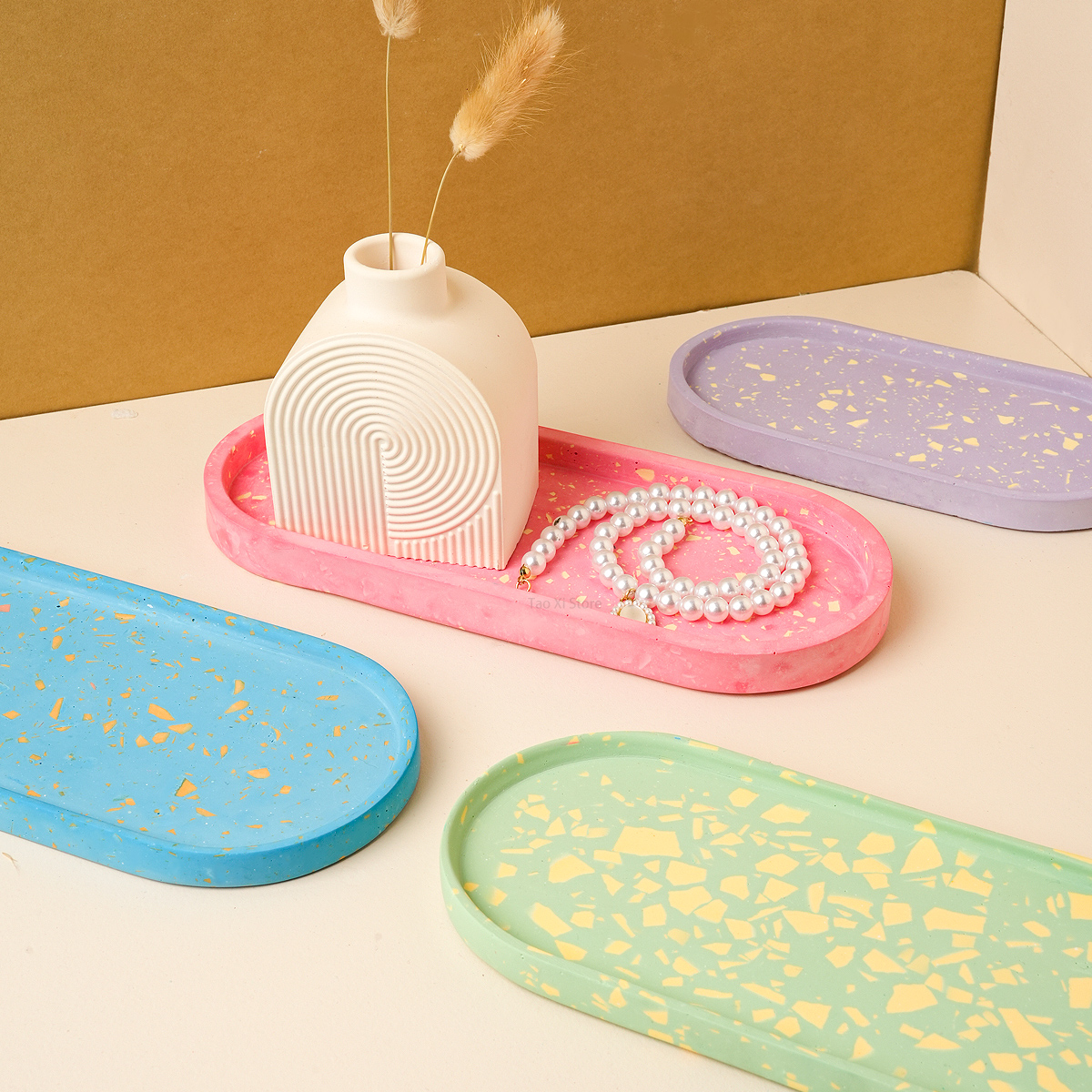 Concrete Oval Tray Silicone Mo - Resin Art Tray ulasan dan harga
