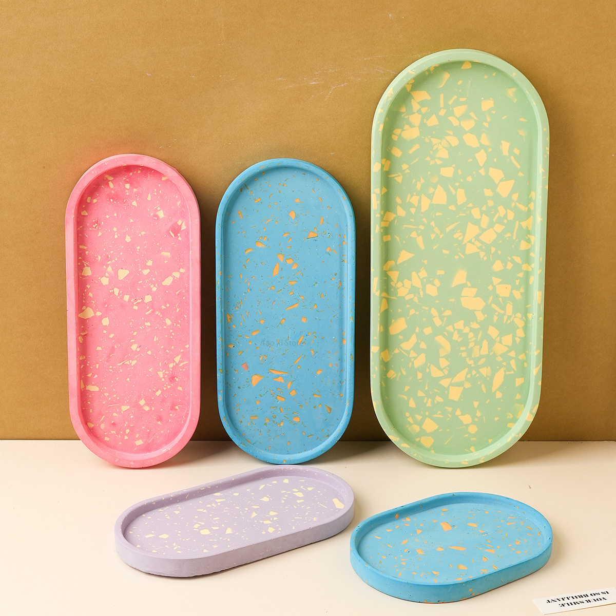 Concrete Oval Tray Silicone Mo - Resin Art Tray ulasan dan harga