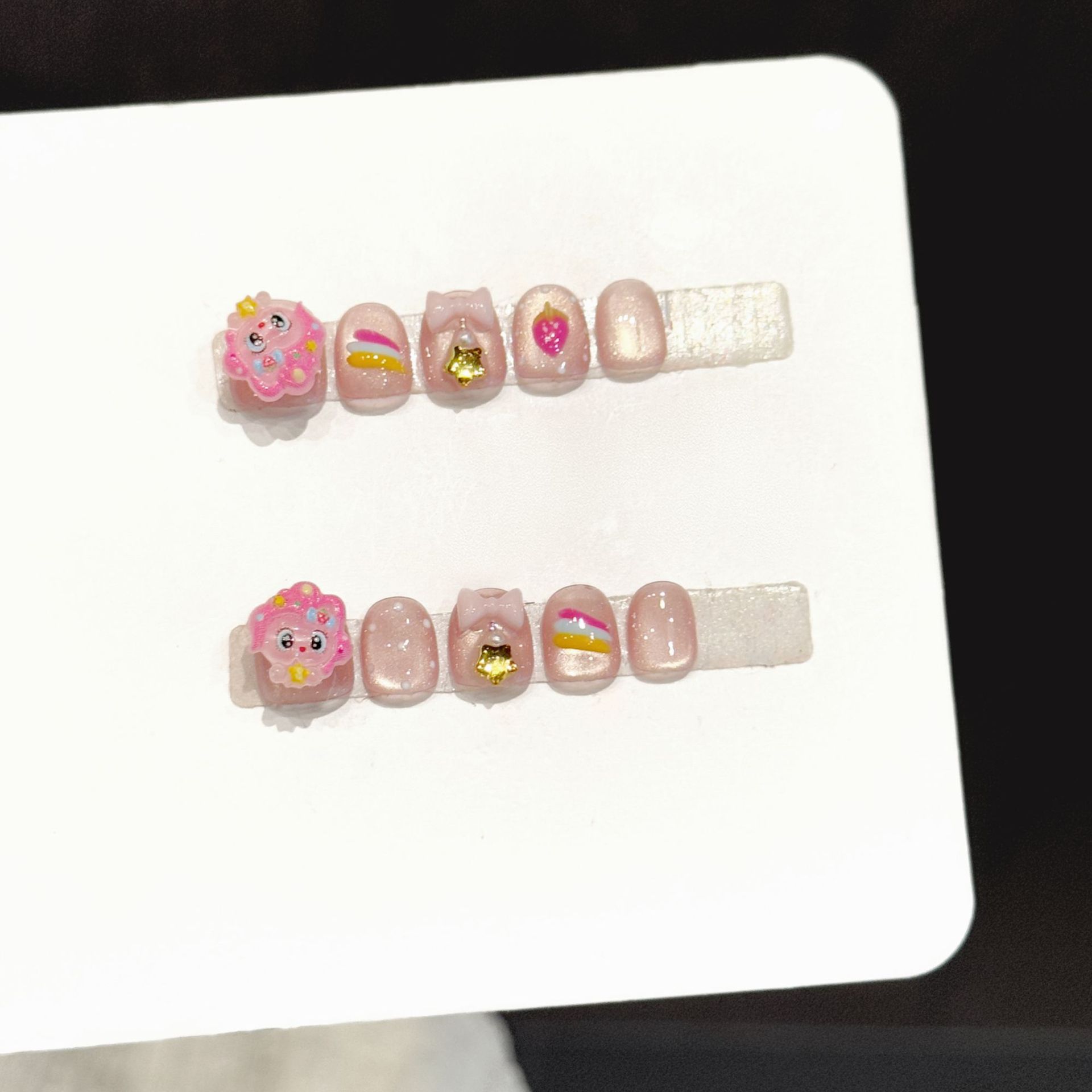 10PCS Handmade Nail Art Pink D - Resin Art Sticker ulasan dan harga
