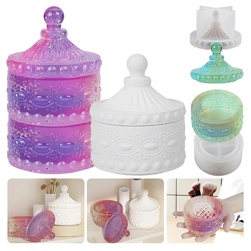1set Striped Candle Jar Silico - Resin Art Clay ulasan dan harga