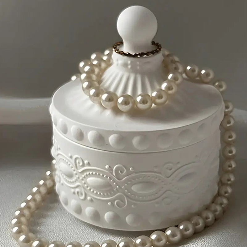 1set Striped Candle Jar Silico - Resin Art Clay ulasan dan harga