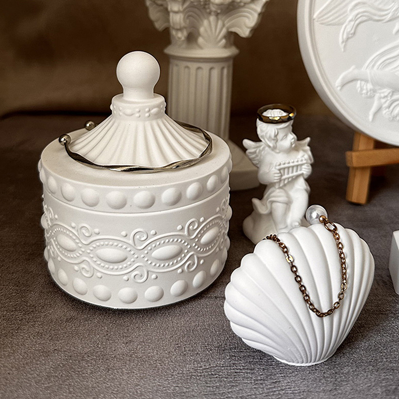 1set Striped Candle Jar Silico - Resin Art Clay ulasan dan harga