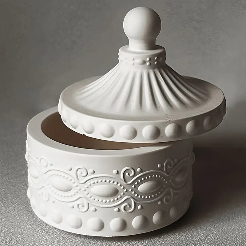 1set Striped Candle Jar Silico - Resin Art Clay ulasan dan harga
