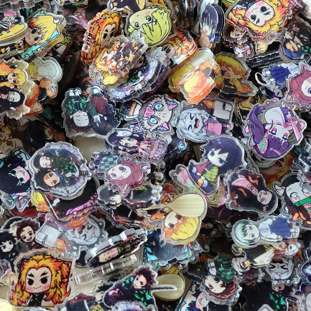 50pcs/set Demon Slayer Anime R - Resin Art Phone Case ulasan dan harga