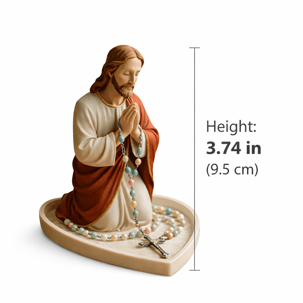 Jesus Virgin Mary Praying Stat - Resin Art Tray ulasan dan harga