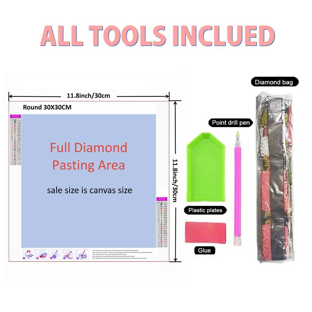 1pc frameless  5D Diamond Pain - Resin Art Wall ulasan dan harga