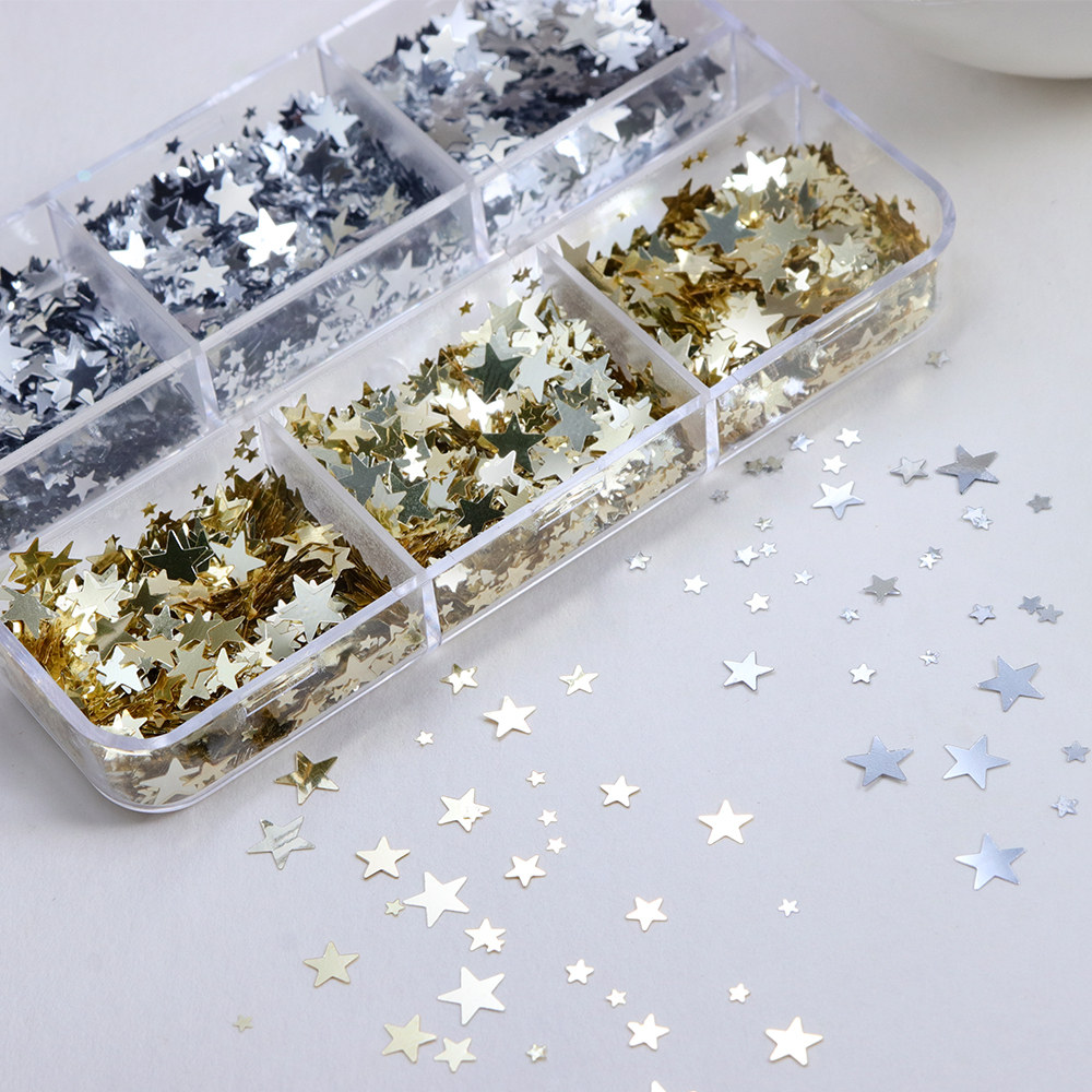 1-5MM Holographic Stars Glitte - Resin Art A Keychain ulasan dan harga