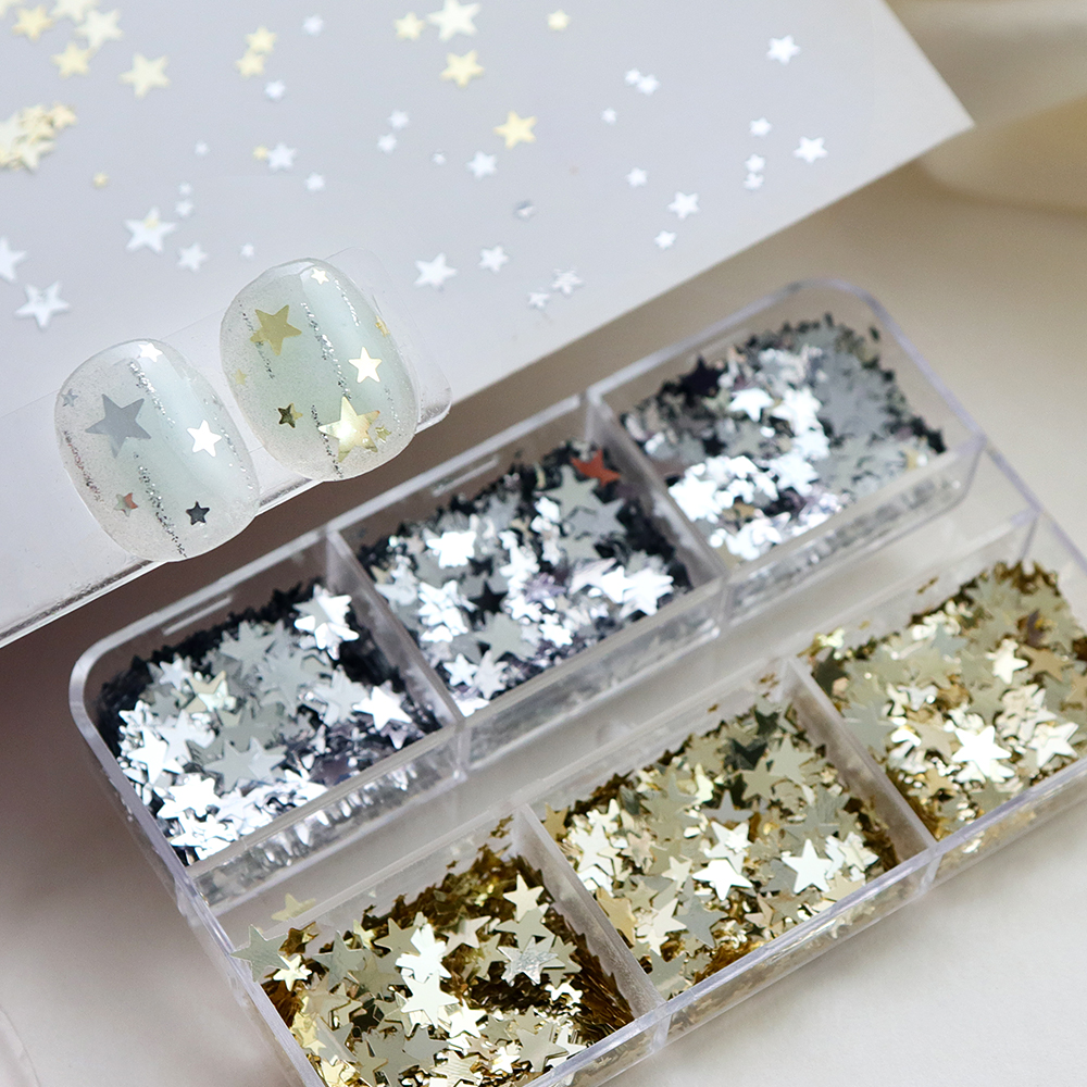 1-5MM Holographic Stars Glitte - Resin Art A Keychain ulasan dan harga