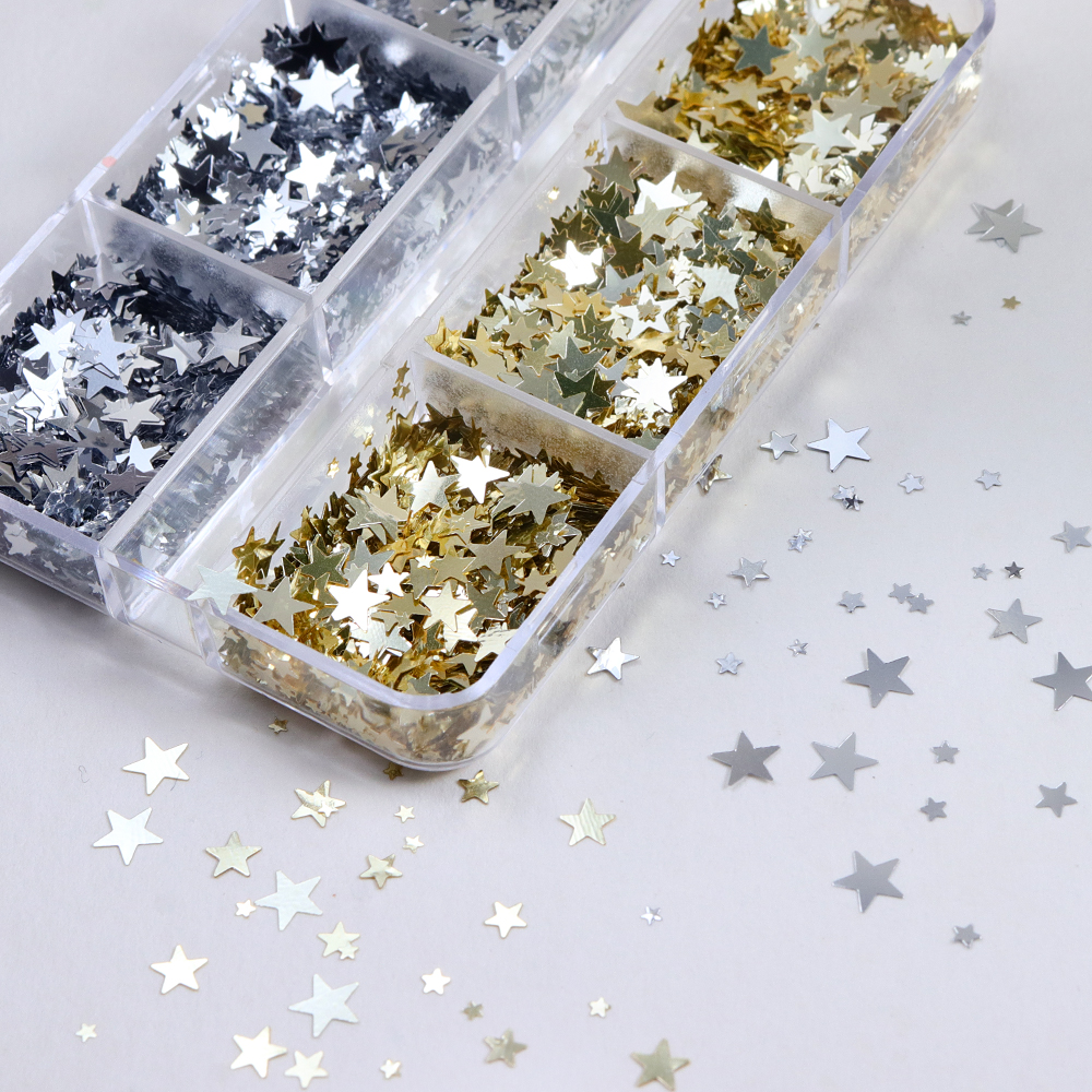 1-5MM Holographic Stars Glitte - Resin Art A Keychain ulasan dan harga