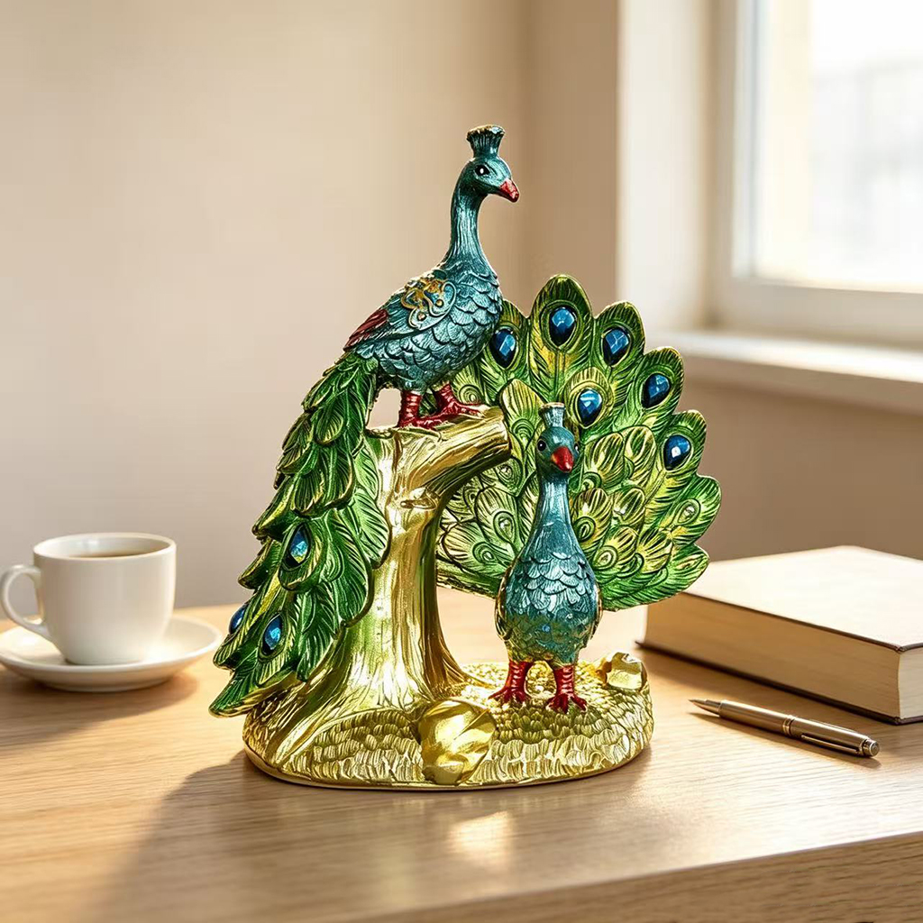 Luxury Peacock Resin Sculpture - Resin Art Wedding Gift ulasan dan harga