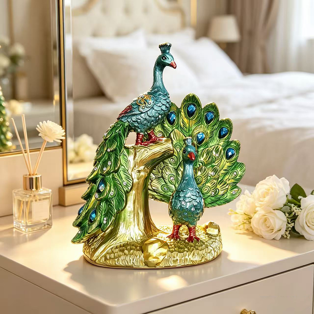 Luxury Peacock Resin Sculpture - Resin Art Wedding Gift ulasan dan harga