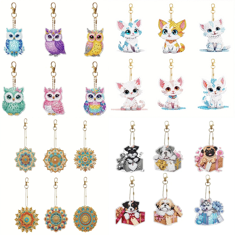 6-piece/set DIY Diamond Keycha - Resin Art Diy ulasan dan harga