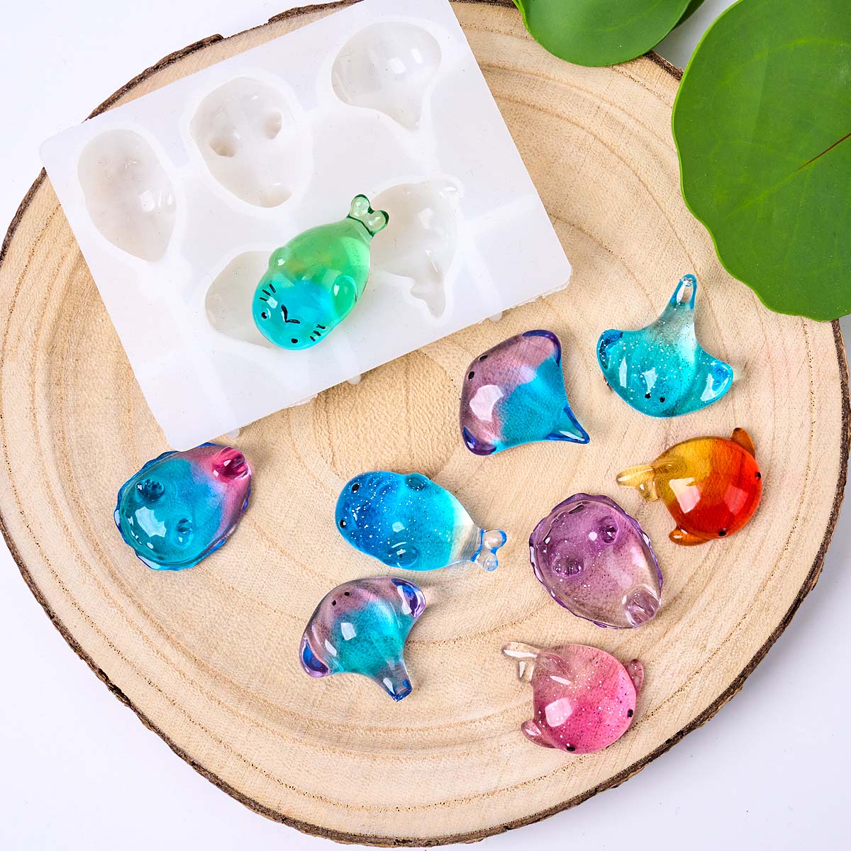 3D Healing Kawaii Manta Ray Wh - Resin Art A Keychain ulasan dan harga