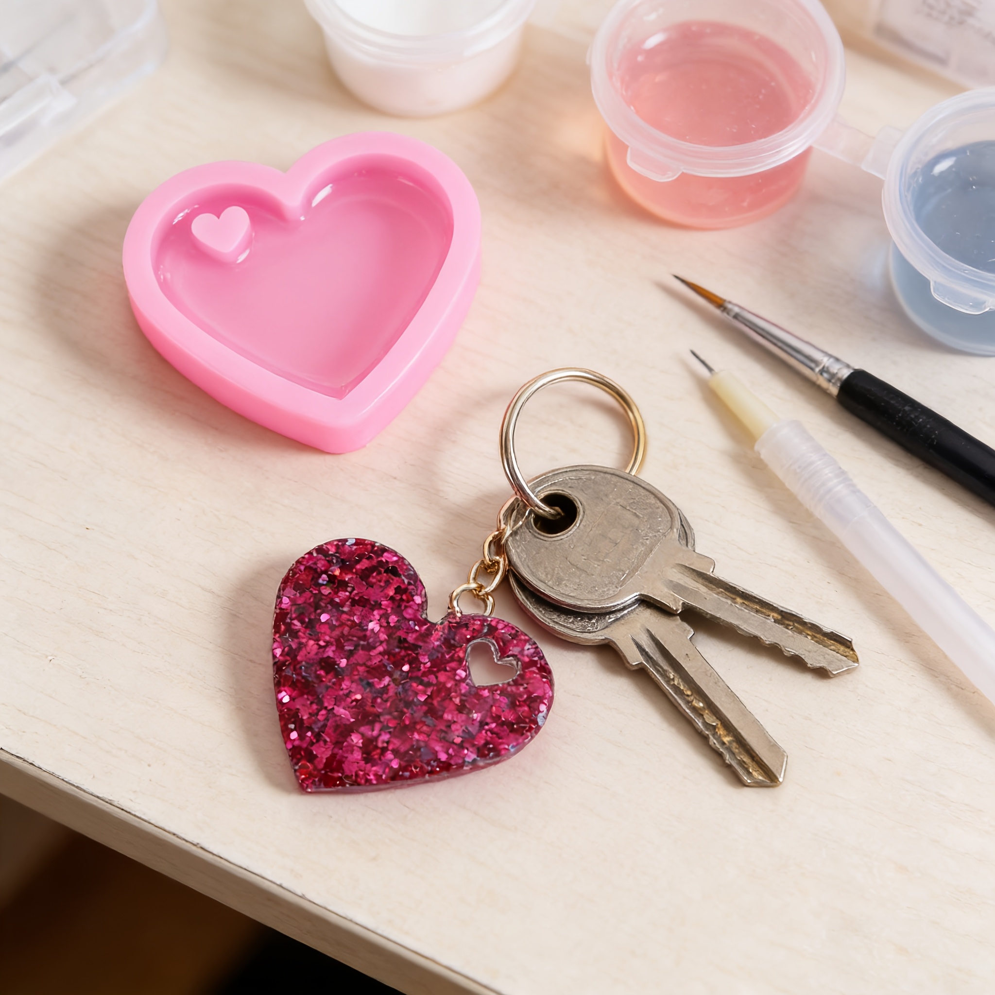 Resin Silicone Mold 2pcs, Crea - Resin Art A Keychain ulasan dan harga