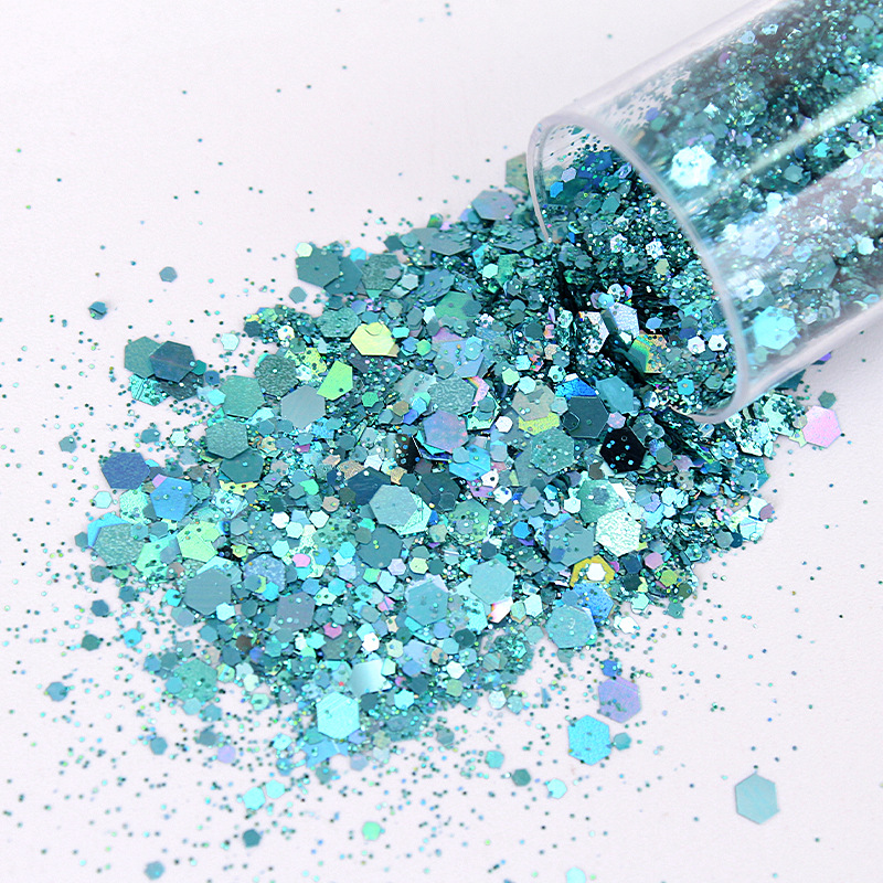 32/24/20Pcs Holographic Nail G - Pearl Powder Resin ulasan dan harga
