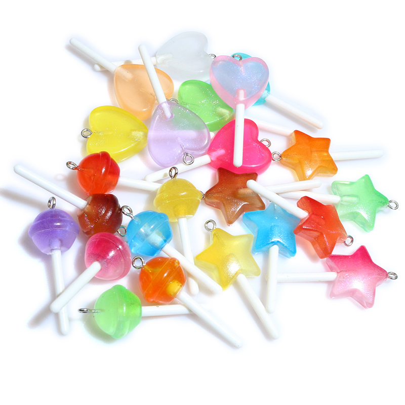 10pcs Resin Pendants Shiny Rou - Resin Art Glitter ulasan dan harga